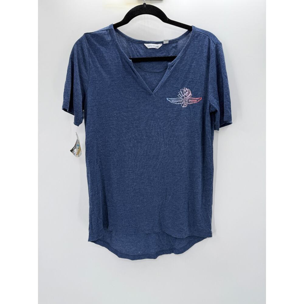 Indianapolis 500 Motor Speedway Womens T Shirt Size Small Blue Camp David New
